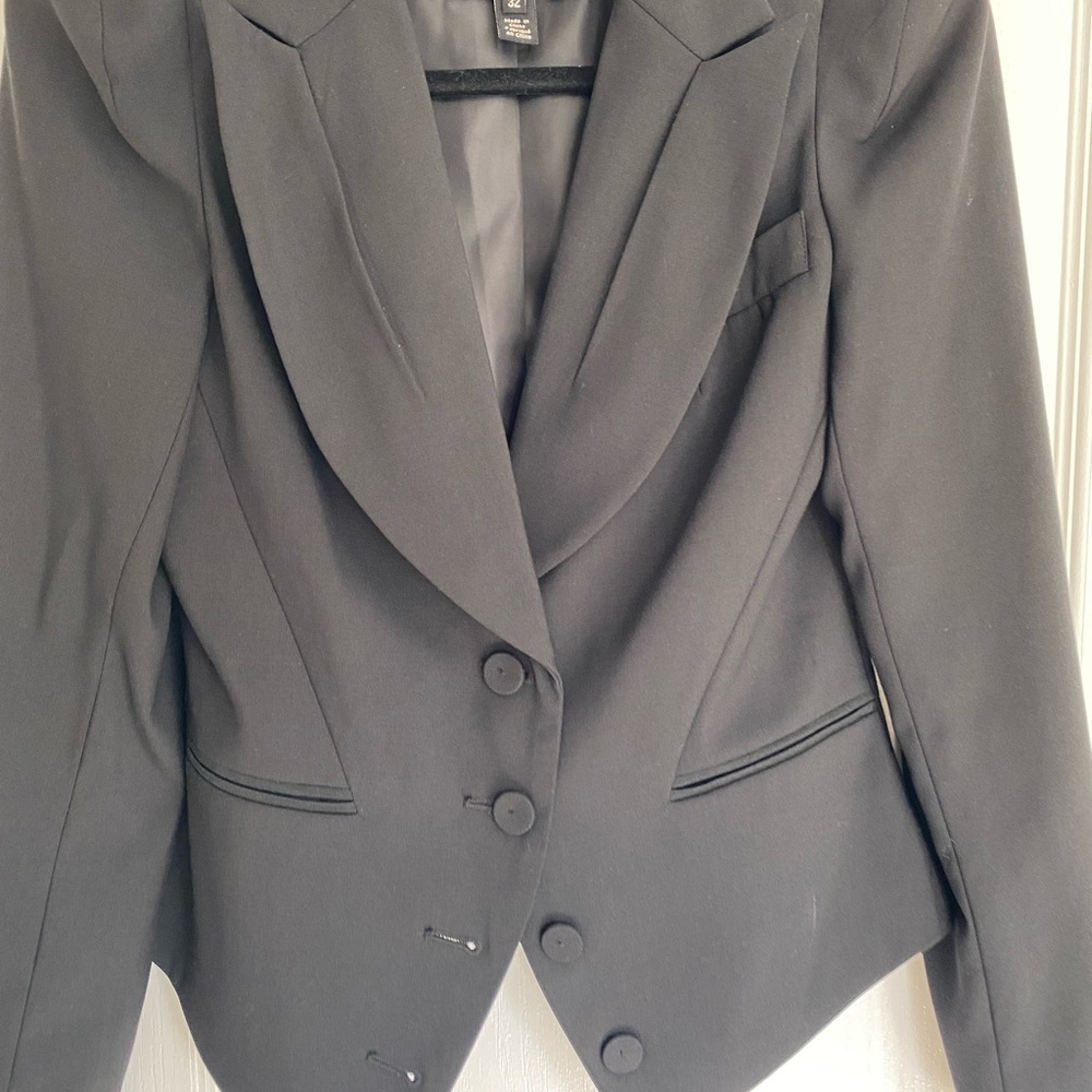 Sandra Angelozzi Cropped Black Blazer - Never Worn - Size 32 - Picture 2 of 6